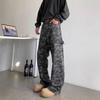 JYL Men's Ripped Jeans American High-Street Vibe  Autumn New Design Denim Pants
