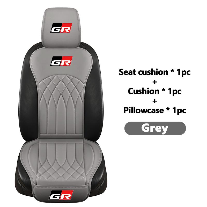 

For Toyota Leather Car Seat Cushion Breathable Headrest Seat Protect Mat Accessories Camry Highlander C-HR Hilux Vios Rav4 Prius