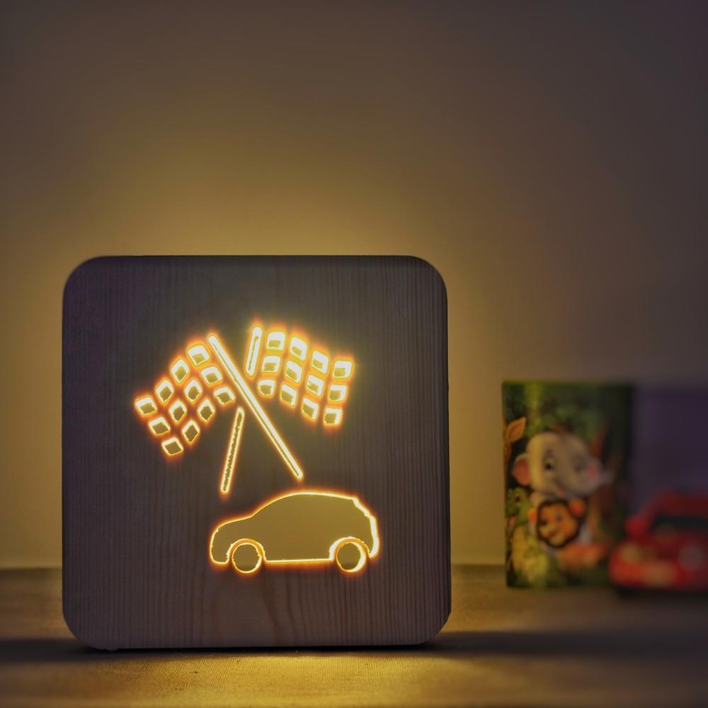 

Starmood 3D 3D Wooden Car Kids Room Led Table Top Night