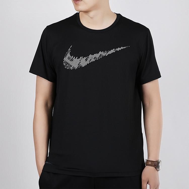 Nike Dri-Fit Printed Training Top Short Sleeve T-Shirt Men Tops Black CJ4634-010