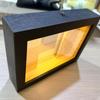 Wooden LED Abyss Mirror Photo Frame Dimmable Creative Landscape Decor for Blind Box Action Figures Tabletop Display Gift