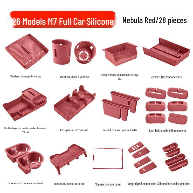 Essential Silicone Mat Set for AITO M7, M8, M9 Interior Decoration - Fits 26 Models
