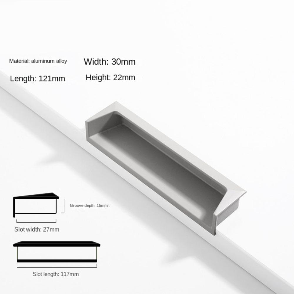 Accessories Hardware Cabinet Handle Modern Simple Cupboard Door Pulls Stainless Steel Invisible Pull Home Decor