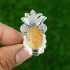 Fossil Coral Stone 925 Sterling Silver Statement Bezel Wife Engagement New Ring