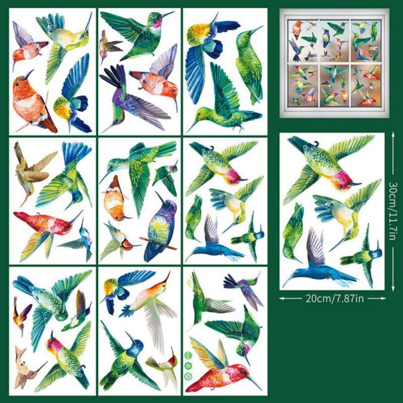 

Цветок/Птица/Насекомое Декоративная Стеклянная Наклейка Электростатическая Оконная Пленка Оконная Наклейка