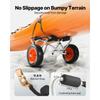 SucceBuy Kayak Cart 250lbs Capacity Foldable Kayak Trolley with 10-inch Solid Rubber Tires & 1 Ratchet Strap for Carrying Kayaks