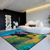 Teppich im Pop-Art-Stil für Wohnzimmer Abstrakte Dekoration Zuhause Sofa Flauschiger Plüschteppich Schlafzimmer Lounge Rutschfeste Bodenmatte Faltbar