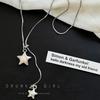 Galaxy To the Appointment Korean Silver Star Pull Necklace Women's Niche Long Sweater Chain High-end Autumn and Winter Accessories