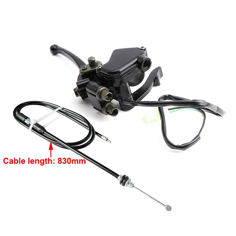 7/8'' 22mm Accelerator Thumb Double Brake Lever & Gas Throttle Cable For Chinese 50cc 70cc 90cc 110cc 125cc 150cc 200cc ATV Quad