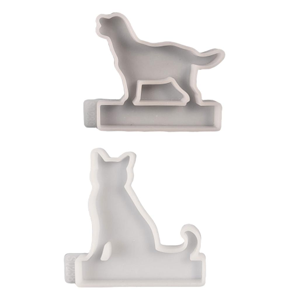 Cat Resin Molds Dog Silicones Molds for Making Tealight Holder Decorations Holiday Gift Room Decorations DIY Craft