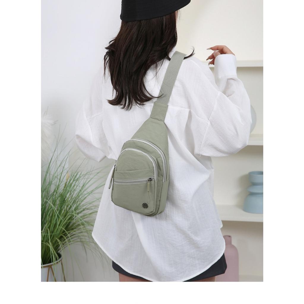 Ladies' Chest Bag, Adjustable Shoulder Straps, Multiple Compartments and Zipper Closure, Durable Material, Suitable for Daily Use, Travel, and Work