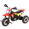 Children's Ride-On Motorcycle for 18+ Months with Mountain Bike Appearance, 3 Wheels, Lights and Sound, Pedals, Unique Design, 71x40x51 Cm, Red