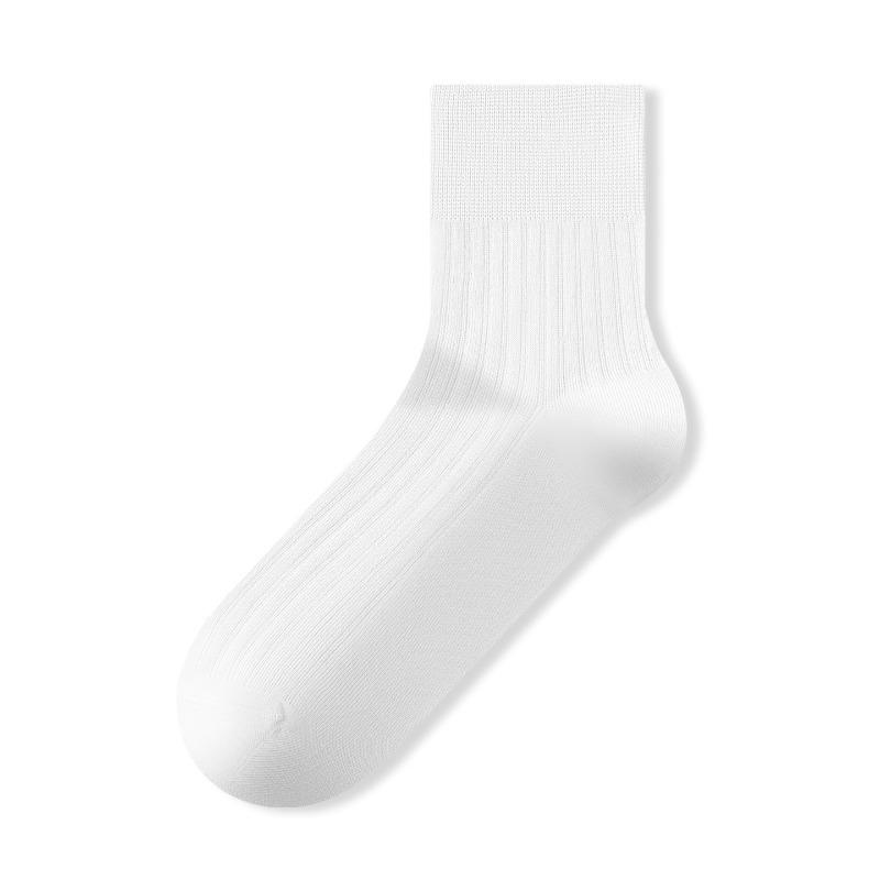 Silk Stockings for Children, Summer Lightweight Model, Ice-silk with Cooling Effect, Mesh Pattern, Breathable, Pure Color, Mid-calf Length Socks