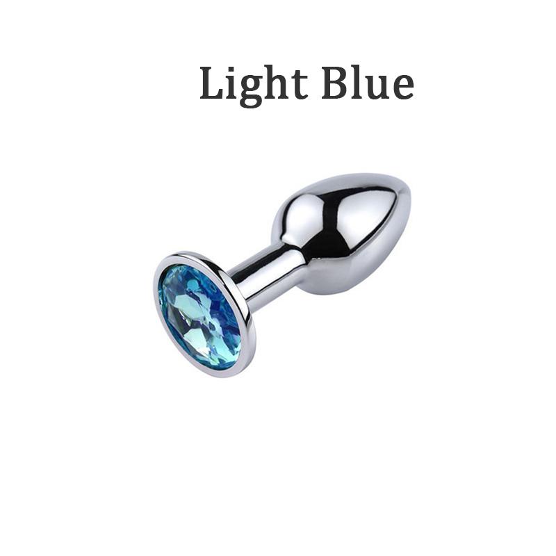 Analplug Sexspielzeug für Frauen Männer Mini rund geformtes Metall Edelstahl glatter Stahl Hintern weiblich männlich