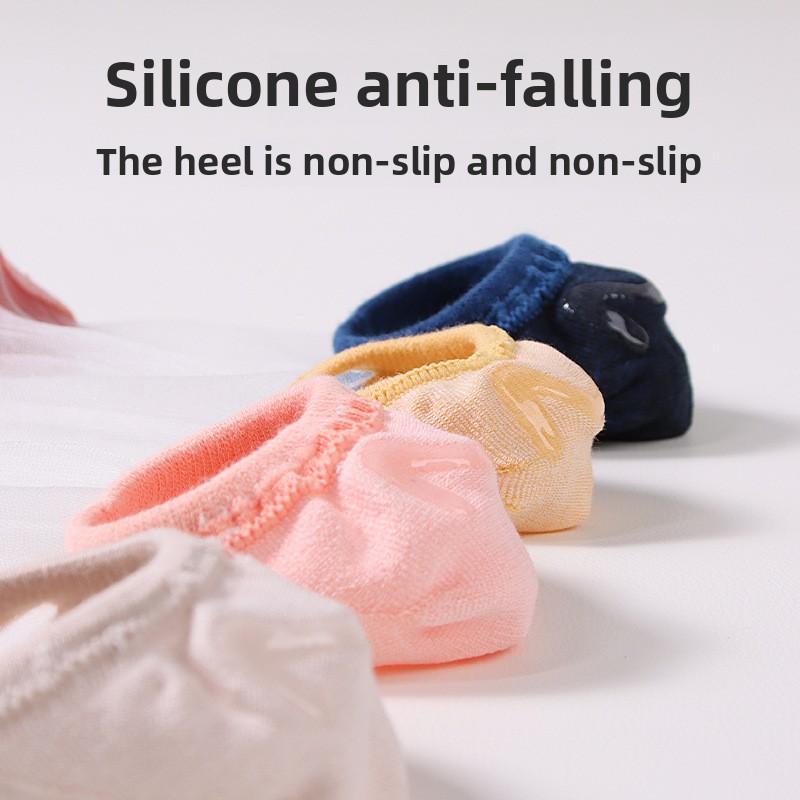 5 Pairs Spring and Autumn Invisible Thin Glass Wire Socks Wear-resistant Anti-hook Summer Transparent Crystal Silk Women's Socks