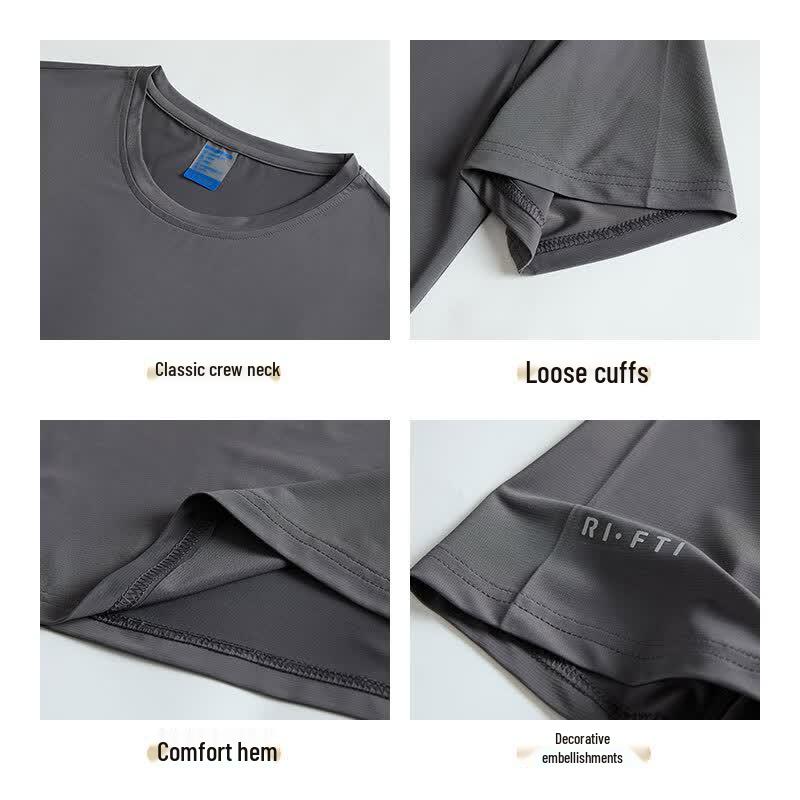 EASTERN CAMEL Men's Ice Silk Short Sleeve Sport T-Shirt