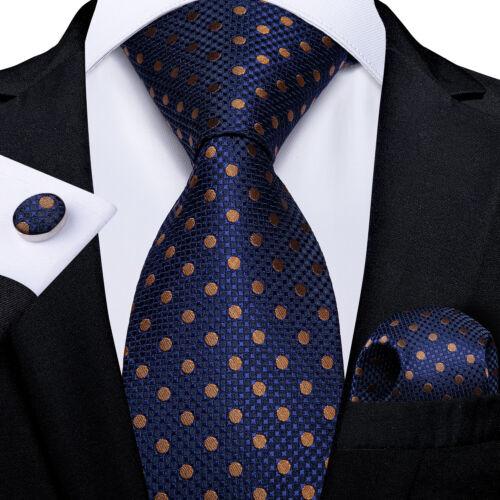 Dibangu Mens Silk Necktie Set Striped Paisley Solid Tie Pocket Square Cufflinks