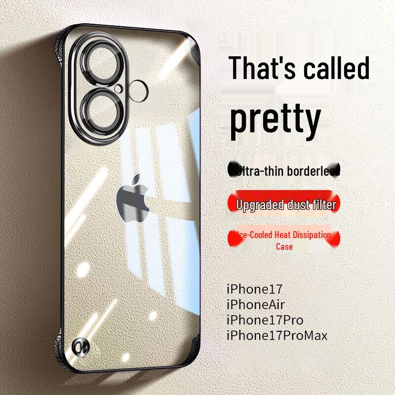 Electroplated Borderless Transparent Heat-Dissipating Phone Case for iPhone