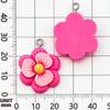 30-Piece Set: Pink Resin Sunflower & Rose Flower Pendants for DIY Jewelry