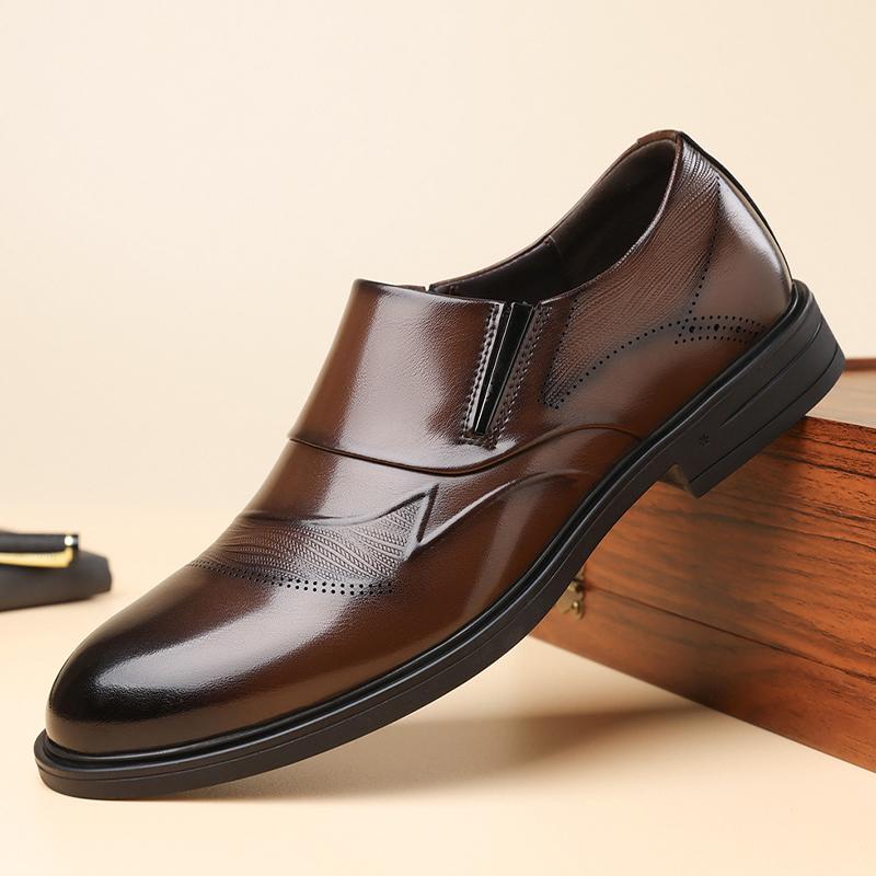 Fashion High Quality Brand Men's Casual Leather Dress Shoes Classic Business Formal Oxford Shoes Flat Designer Outdoor Comfy Loafers