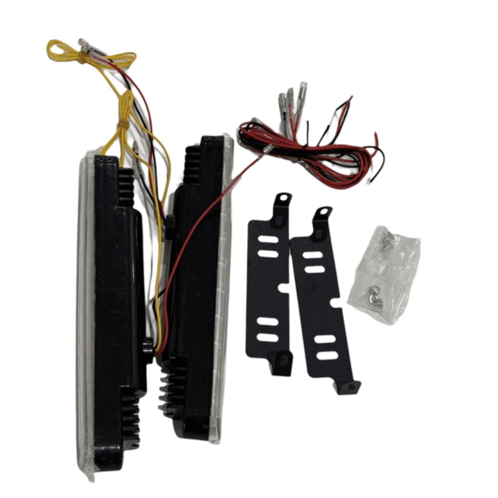 

Сверхяркий ДХО, лампа для вождения, 30 светодиодов, противотуманная фара, янтарный указатель поворота для плохой погоды, дневной свет