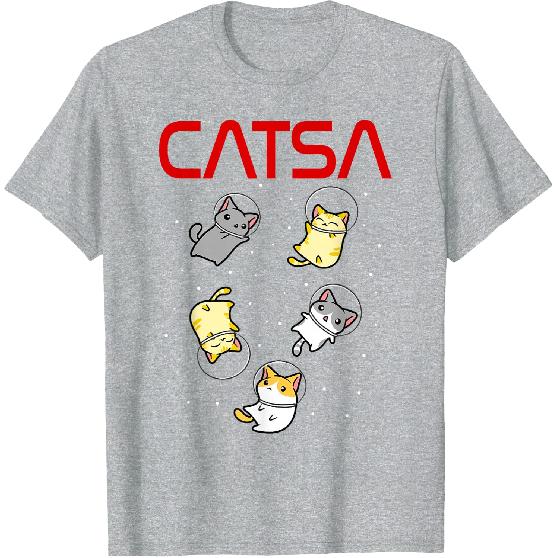 Funny Space Astronaut Cat Gifts Men Cats Space T-Shirt