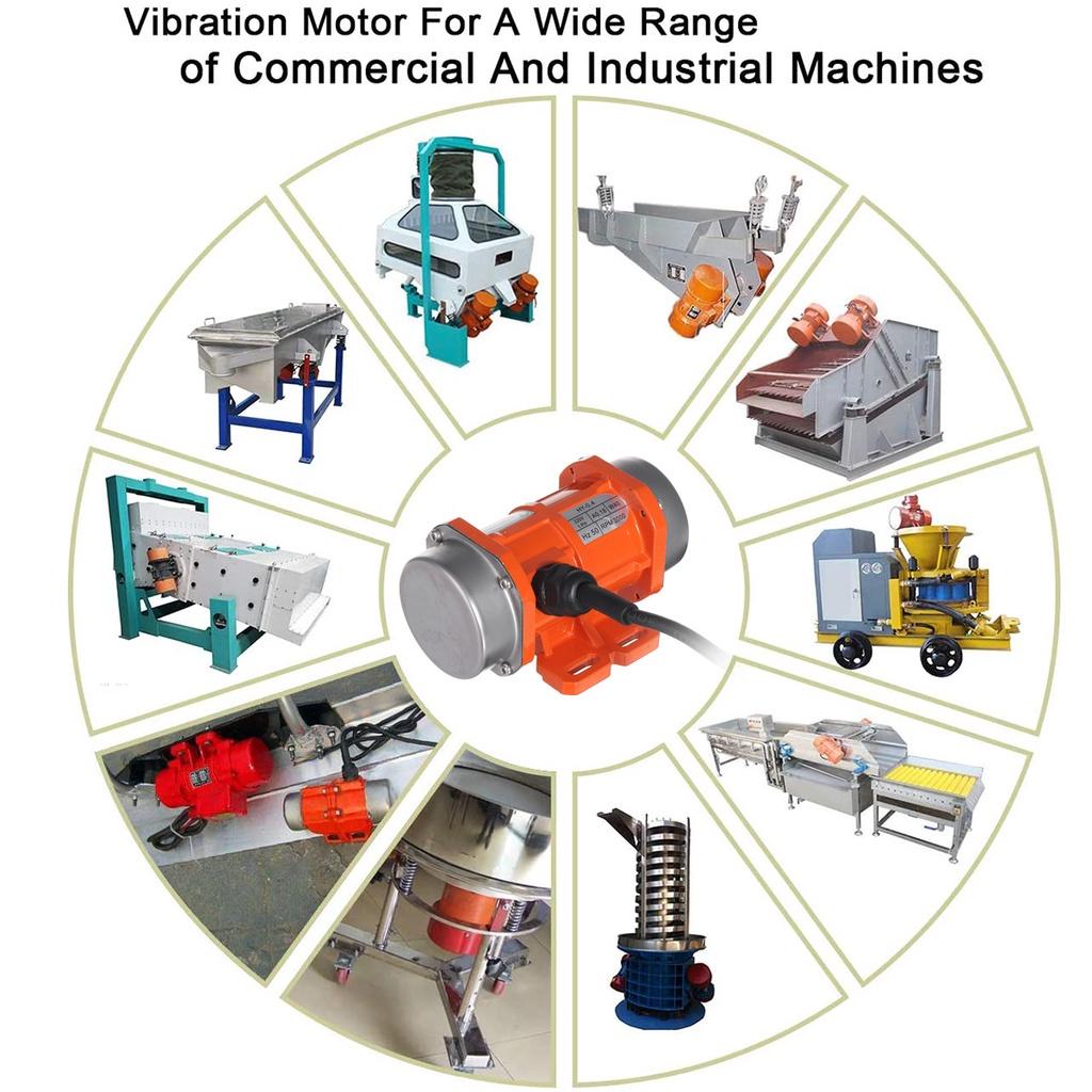 20/40/60W 220V vibrační motor Nastavitelná rychlost pro stroj na stříkaný beton, podávací stroj, pračku