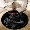 Black Powder Red Earth Chair Mat Round Rug-Office Carpet, Machine Washable, Non-slip, Suitable for Living Rooms, Bedrooms, Entryways, and Ho