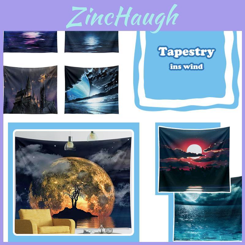 Stunning 1.3*1.5m Ins Tapestry Starry Sky Night Moon Background Cloth Wall Decoration