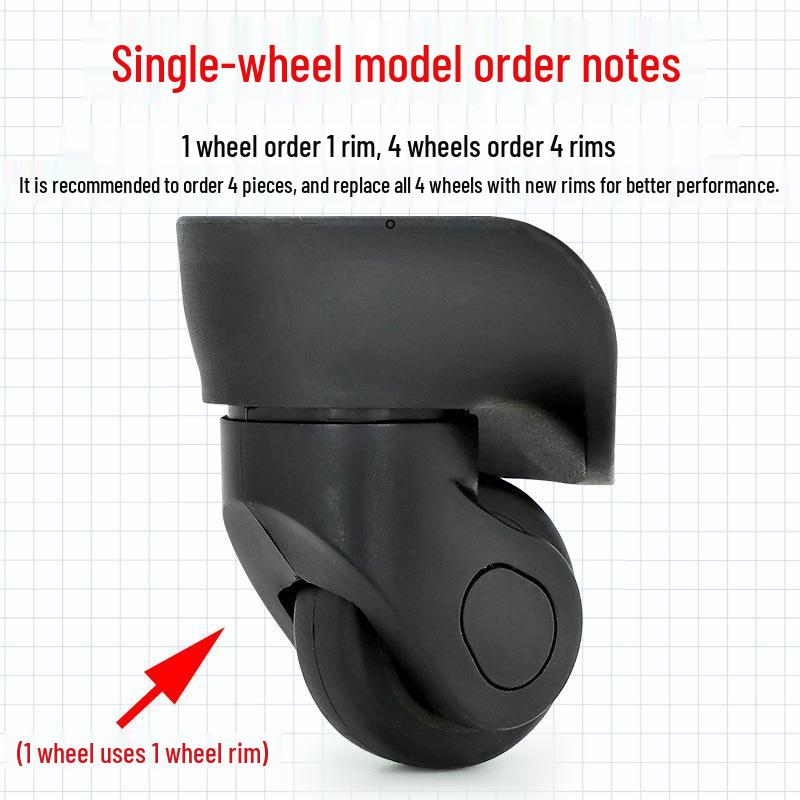 Universal Wheel Replacement for Luggage Suitcase: Leather Caster Rubber Roller Rim Repair Accessories