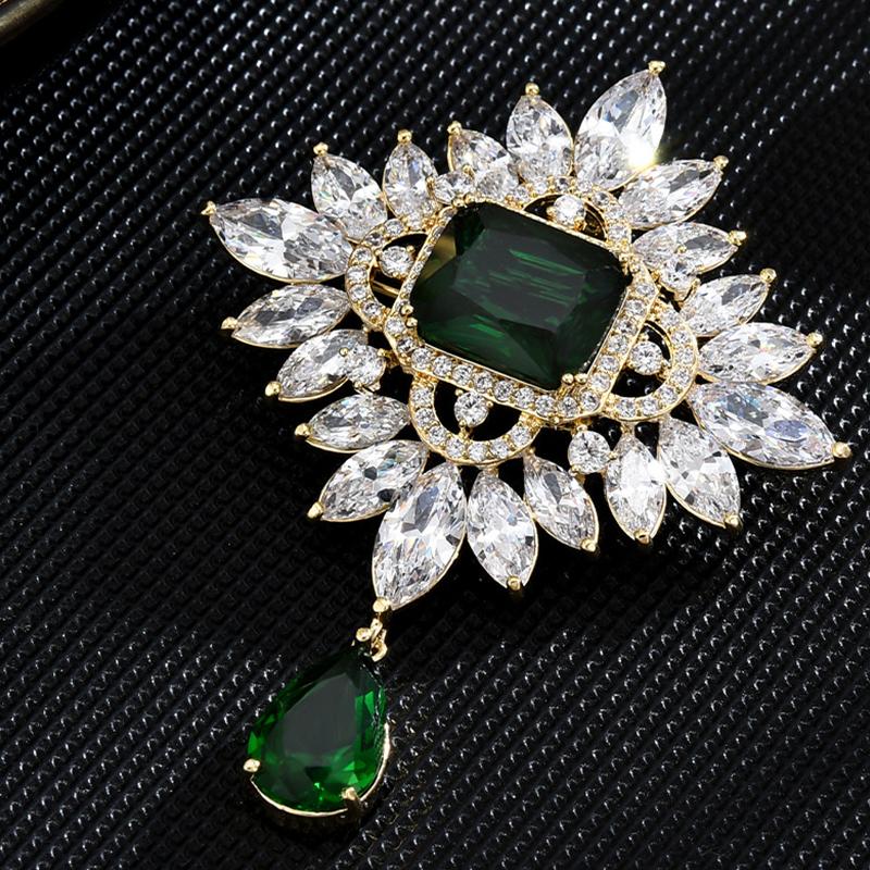 Senior Brooches Flower Leaf Brooch Pins for Women Suit Pendant  Fashion Brooches Jewelry
