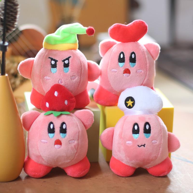 Adorable Pink Kirby Plush Keychain Soft Short Plush Bag Doll Clip