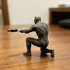 Kneeling Hero Pen Stand, 3D Printed Dark Style Desk Organizer, Action Figure Pencil Holder for Office, Collectible Gift