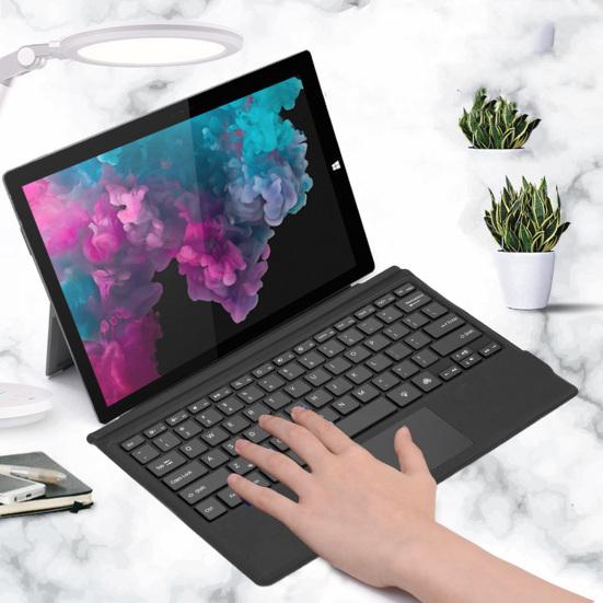 Bluetooth-compatible Keyboard with Protective Case Multi-Touch Trackpad Detachable Design Latency Free Tablet Keyboard for Surface Pro 3/4/5/6/7
