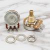 FLEOR 2PCS Guitar Potentiometers Fine 24-spline Brass Shaft Pots 500K/250K Long / Short Shaft Choose Guitar Parts