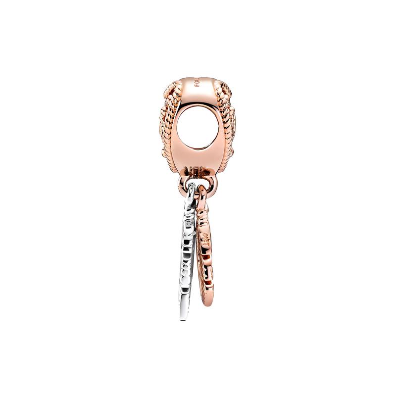 Pandora Hollow Heart with Feather Dream Catcher Charm Women's Rose Gold 789068C00
