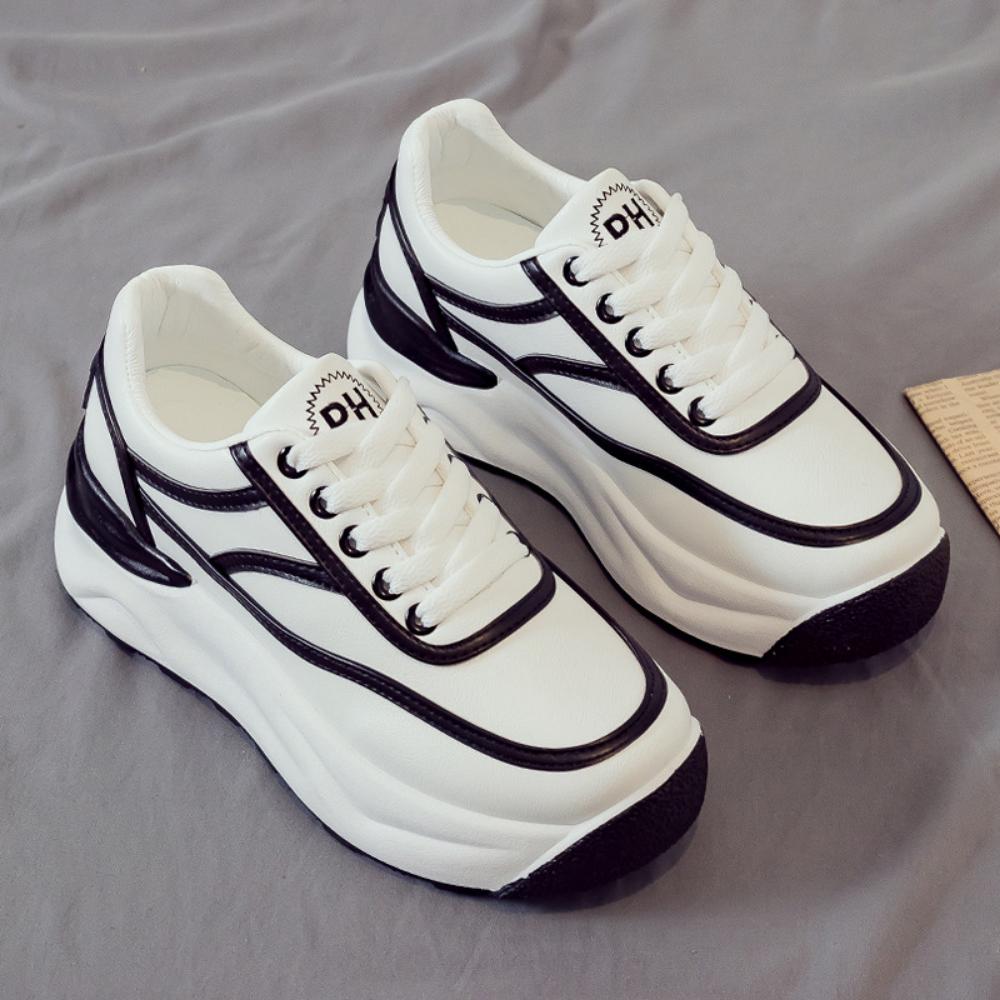 Versatile Little White Shoes Women's Sports and Leisure Dad Shoes Platform Shoes