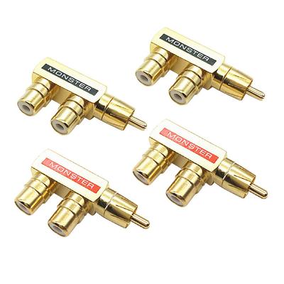 Sac taske RCA Rozbočovač pro RCA Audio Konverzní Zástrčky Sada Rozbočovač/Odbočovací Adaptér, 2-cestné Kabely, (F-Type, 4)