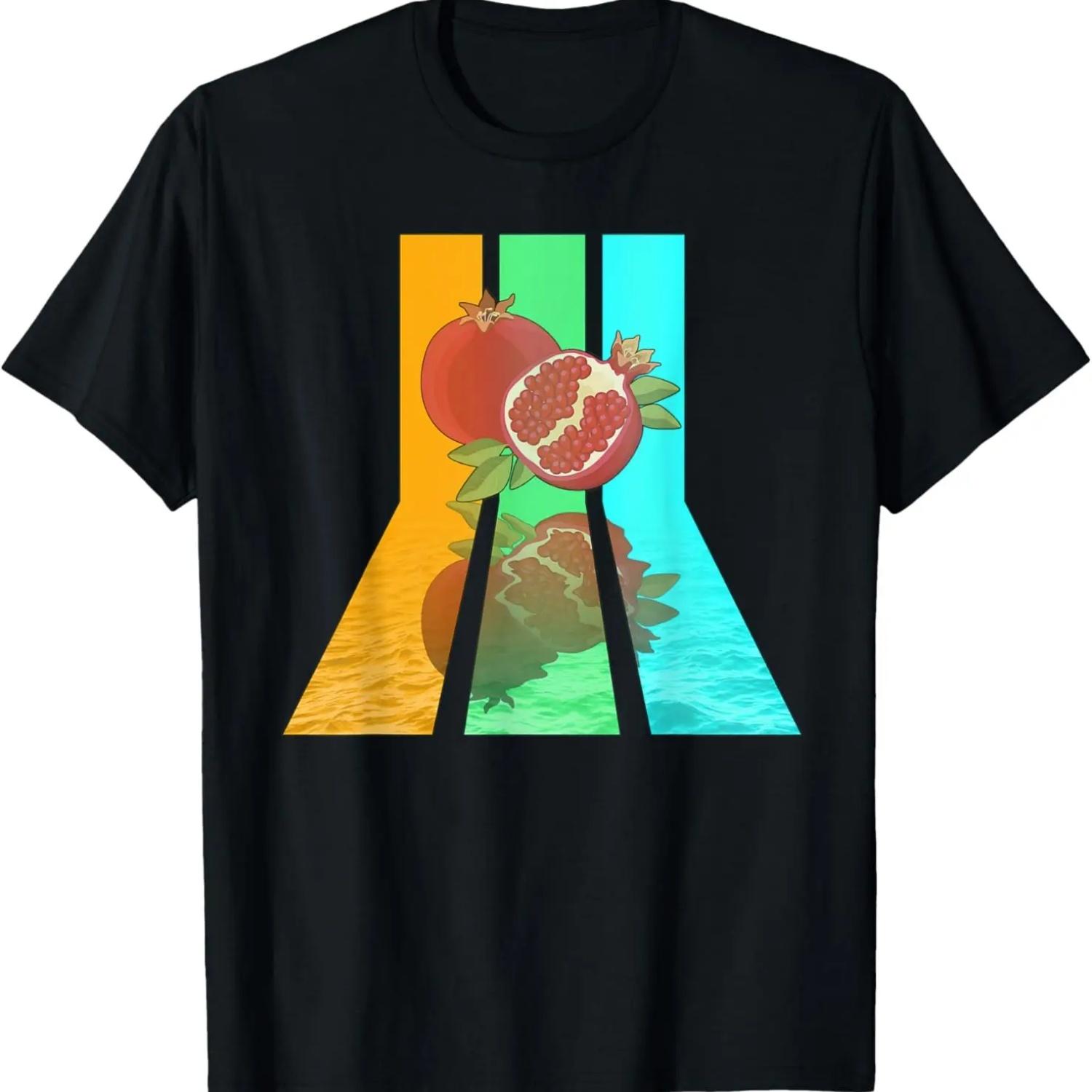 Pineapple Botanical Illustration, Black White and Gray T-Shirt S