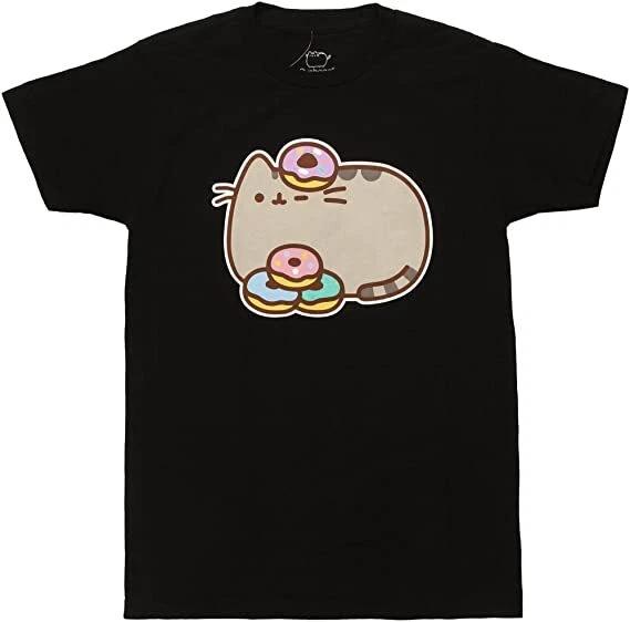 

Pusheen The Cat PUSHEEN DONUT STACK 100% Cotton T-shirt Mens Tees Top NWT Licensed & Official L