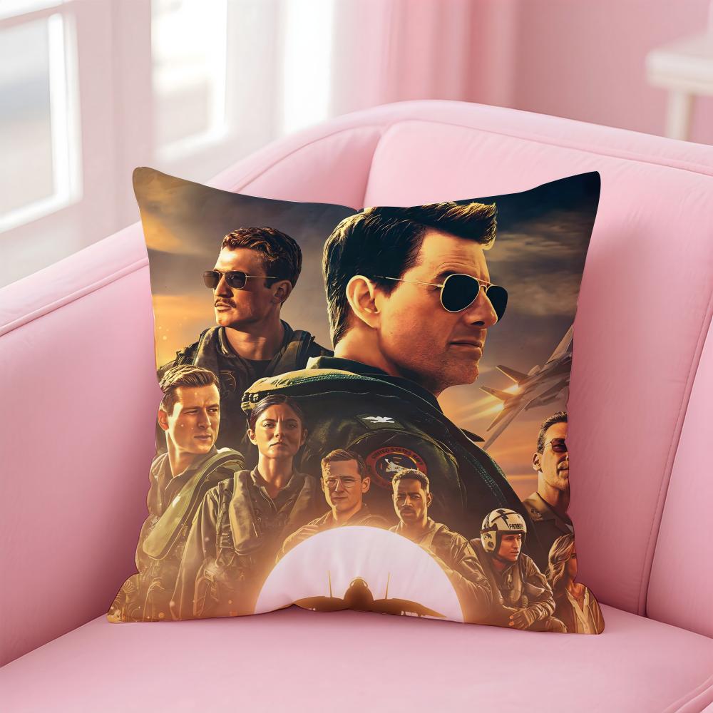 Fashion TTop Gun Mavericks Cushion Cover Pillow Case Soft Friendly Fabric  Concealed Zipper