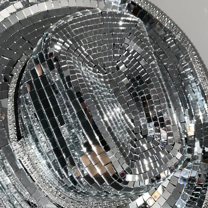 Disco Ball Cowboy Hat Girl Costume Cosplay Cap Household Decoration for Home Festival Shopping Traveling Supplies