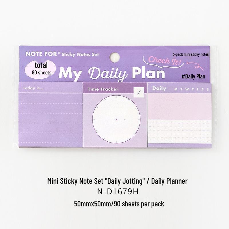 Mini Sticky Note Set - Daily Quick Notes Series: Simple, Versatile Message Notes for Students