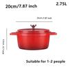 Enameled Cast Aluminum Dutch Oven With Lid 4.7L Nonstick Pan Cast Iron Casserole Dish Enamel Coating For All Heat Source 9.5Inch