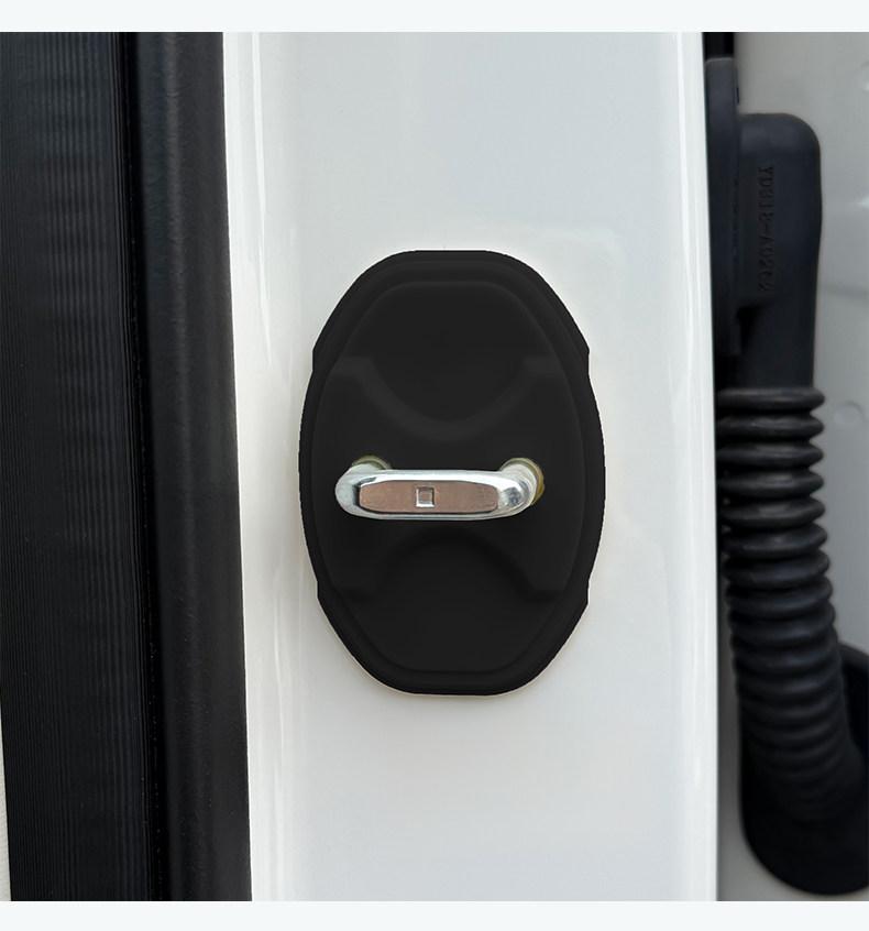 For 2026 GWM ORA 5 Silicone Door Lock Cover, Door Stopper Shock Absorbing Buffer Pad, Anti-Rust Modified Accessories