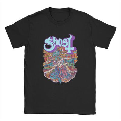 Ghosts Kapela Sedem Palcov Satanickej Paniky Tričko pre Mužov Bavlnené Tričká Okrúhly Výstrih Heavy Rock Hip Hop Tees Krátky Rukáv Nové