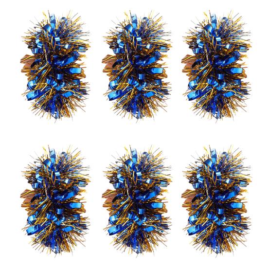 6 Stück Cheerleading-Pompons, elastisches Armband, Pferdeschwanzhalter, Haarseile, Party-Kostüm, Geschenke in Großpackung für Teamfeier, Volleyballspiel