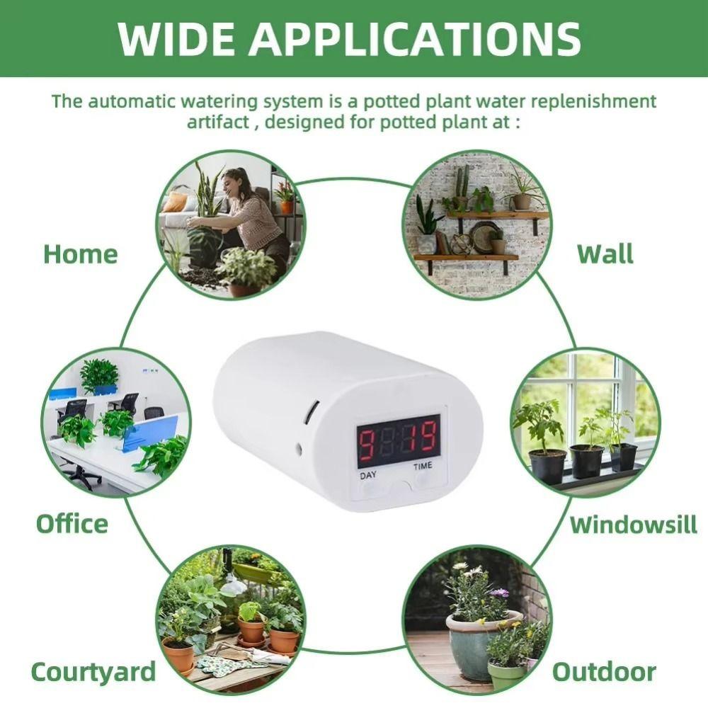 Multi-Head Automatic Watering Machine Adjustable Timer Waterers Drip Irrigation Device Home Garden