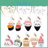 Soft Plush Bear Sushi Keychain Set Lovable Japanese Anime Characters For Gifts