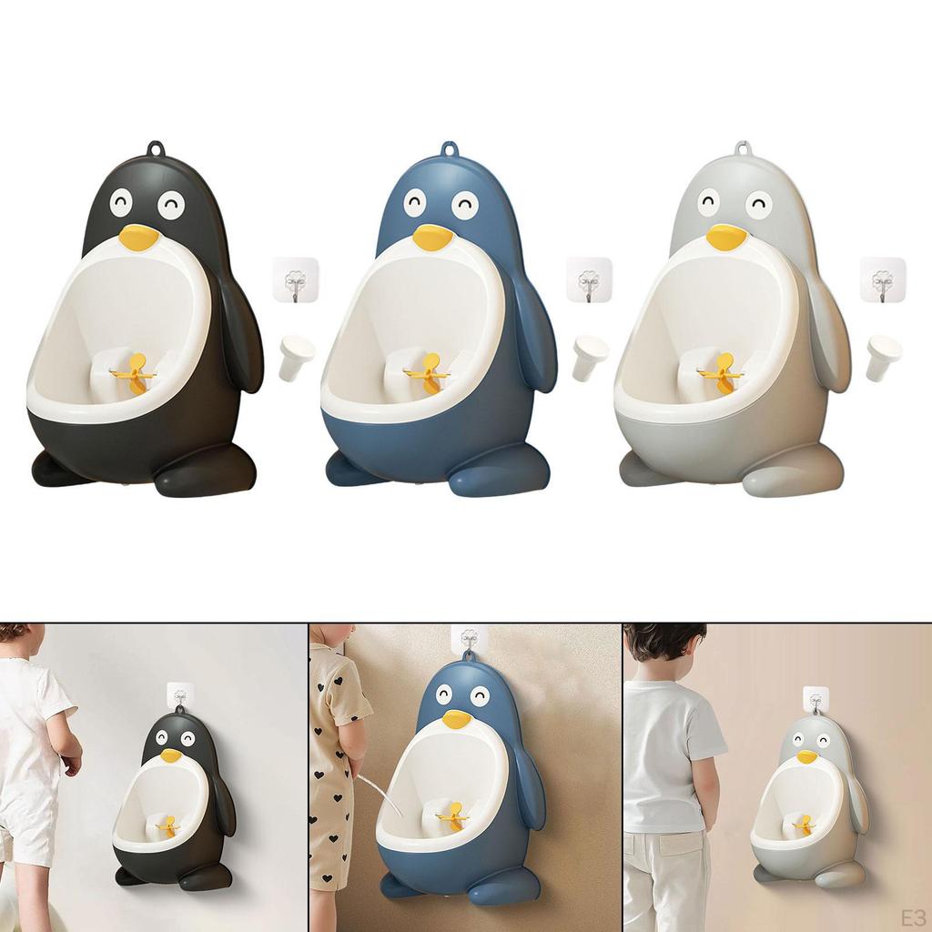 Orinal Entrenador para Ir al Baño Lindo Inodoro para Niños Pequeños Entrenador para Hacer Pis para Bebés Niños Pequeños Niños Negro